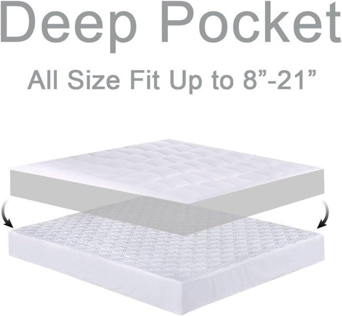 Cooling Plush Queen Mattress Topper Pad