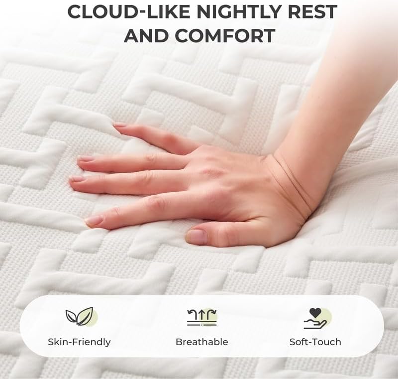 Green‑Tea Memory Foam Queen Mattress