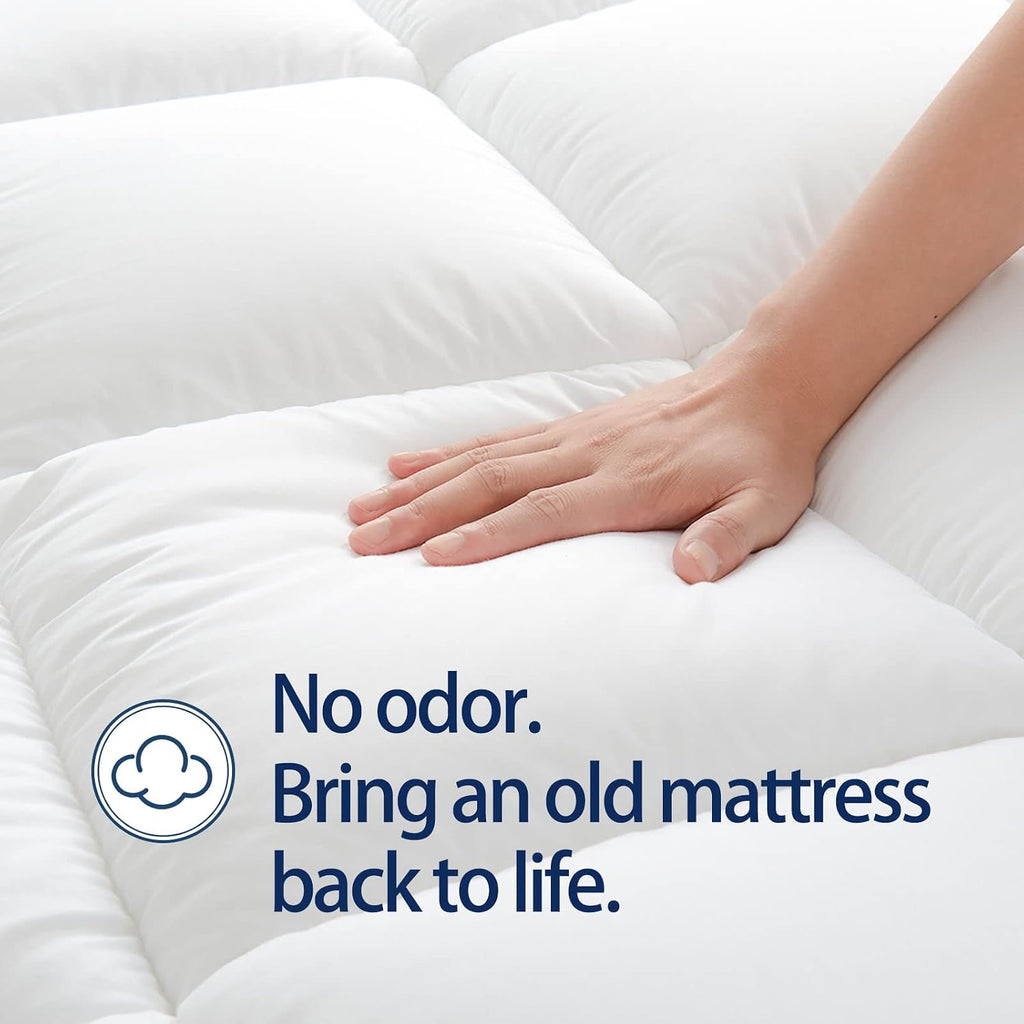 Cooling Plush Queen Mattress Topper Pad