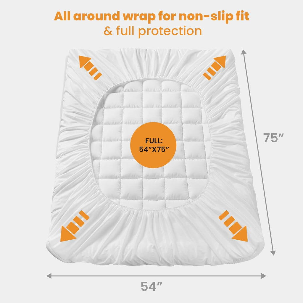 Cooling Quilted Full Mattress Pad Cover