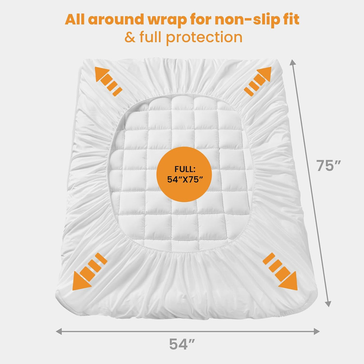 Cooling Quilted Full Mattress Pad Cover