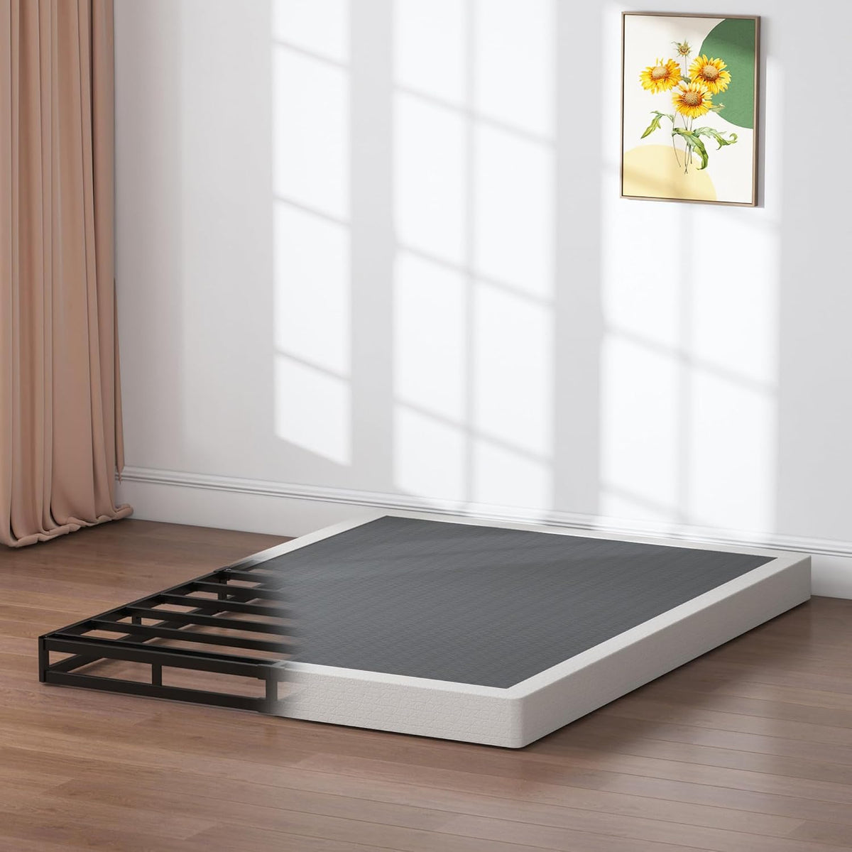Low‑Profile Metal Queen Mattress Foundation