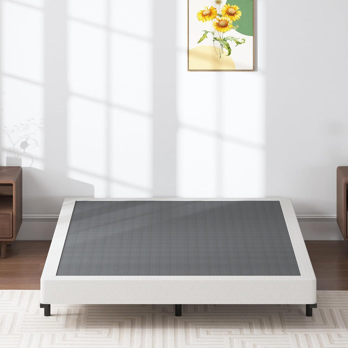 Low‑Profile Metal Queen Mattress Foundation