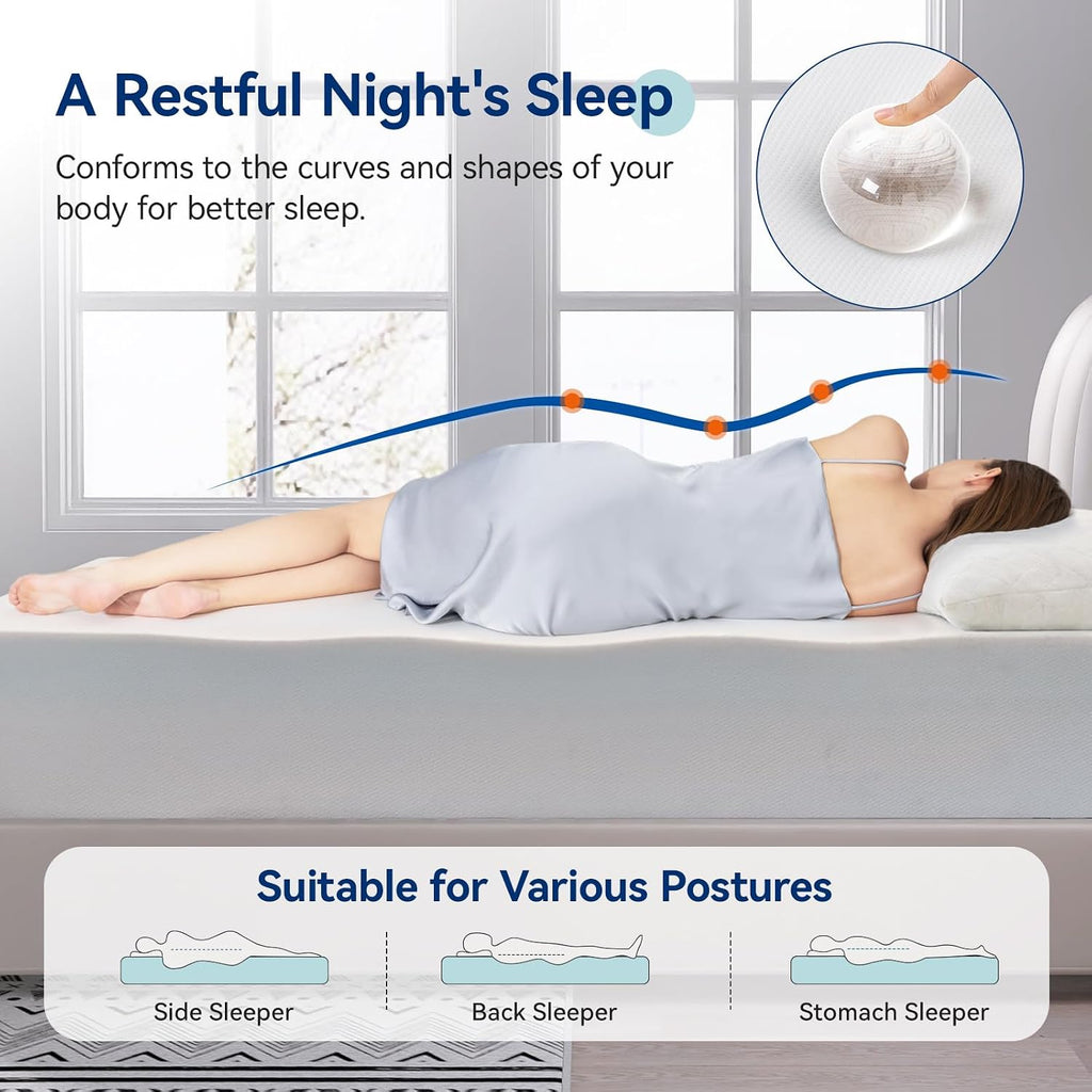 Breathable Plush Memory Foam Queen Mattress