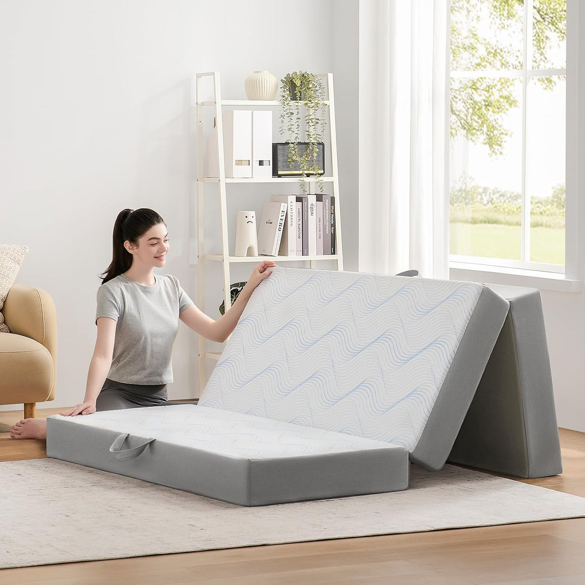 Foldable Memory Foam Full‑Size Floor Mattress