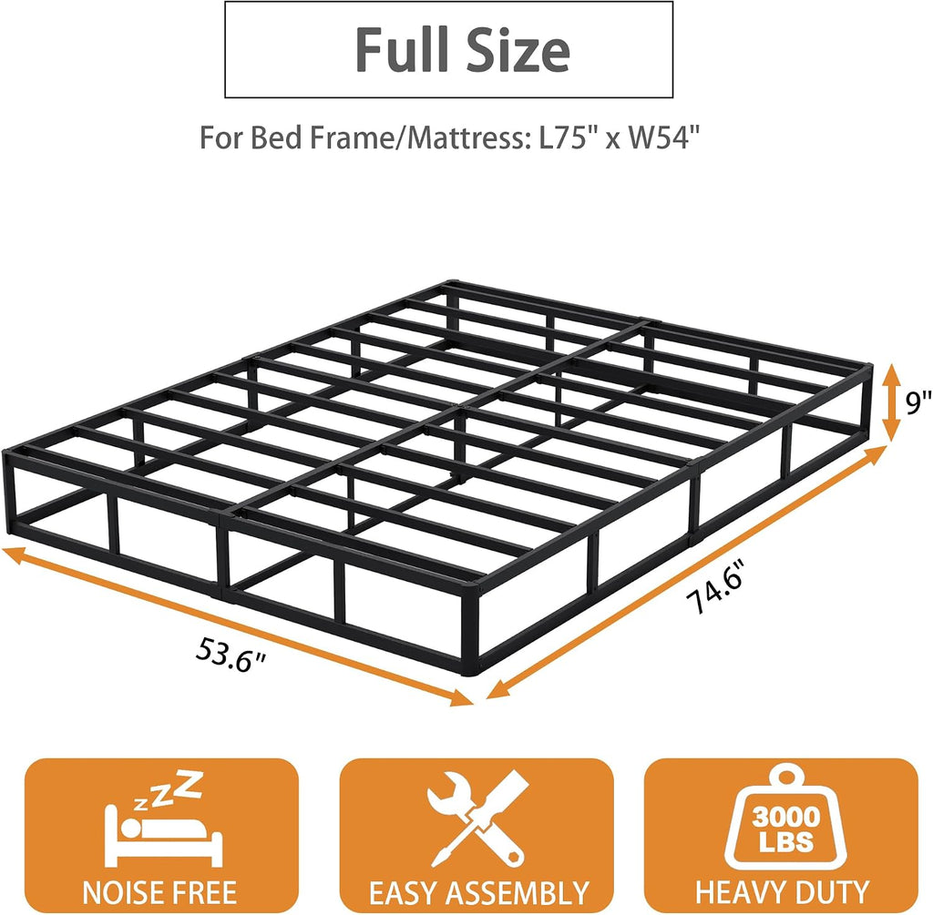 Heavy‑Duty Metal Full Mattress Foundation Base