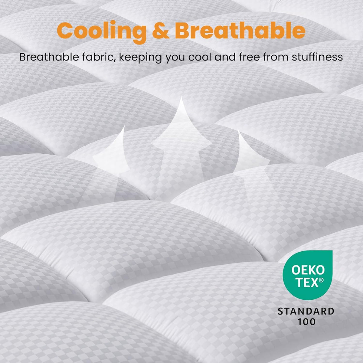 Cooling Quilted Full Mattress Pad Cover