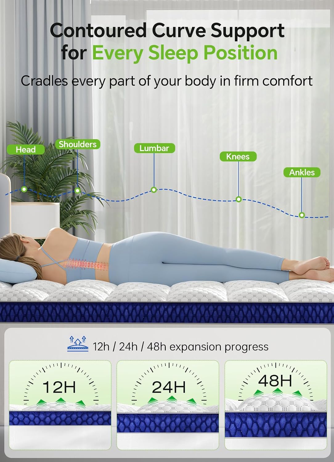 Bamboo Soft Memory Foam Queen Topper