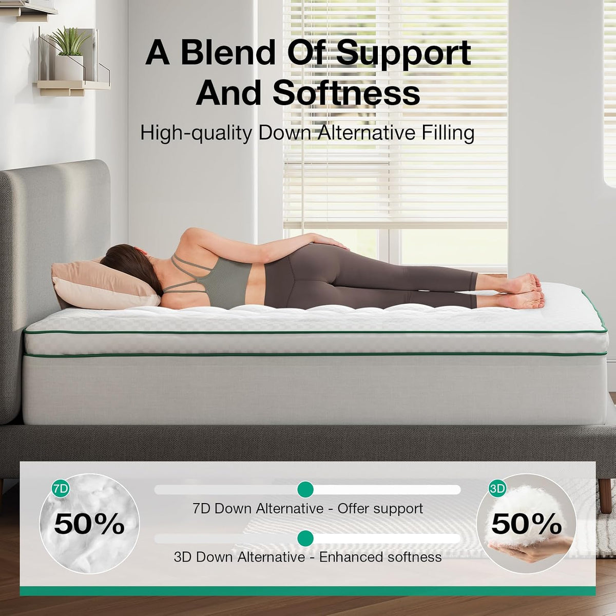 Fluffy Breathable Queen Mattress Topper