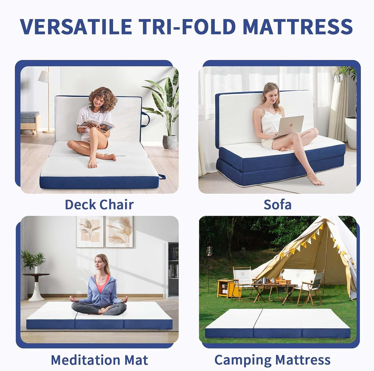 Foldable Memory Foam Twin Floor Mattress