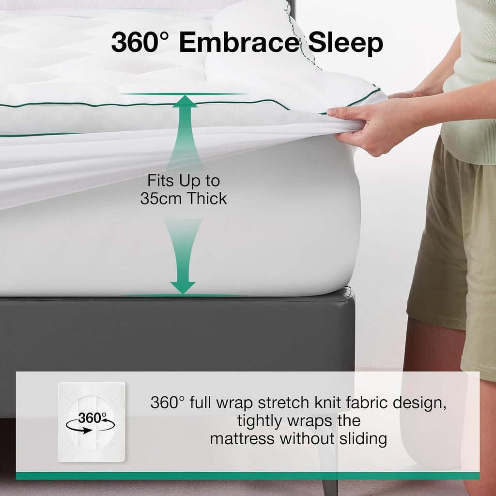 Fluffy Breathable Queen Mattress Topper