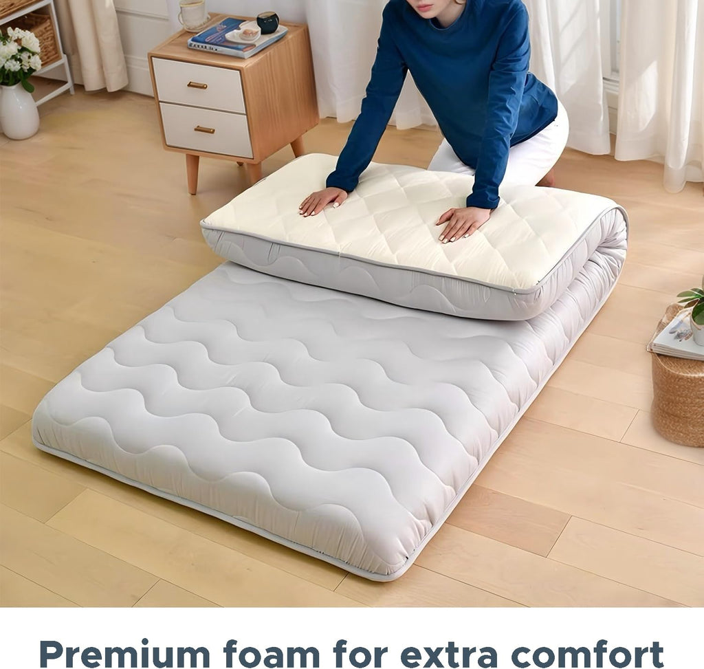 Foldable Japanese‑Style Twin Floor Futon Mattress
