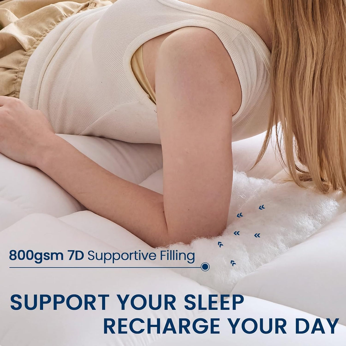Cooling Plush Queen Mattress Topper Pad