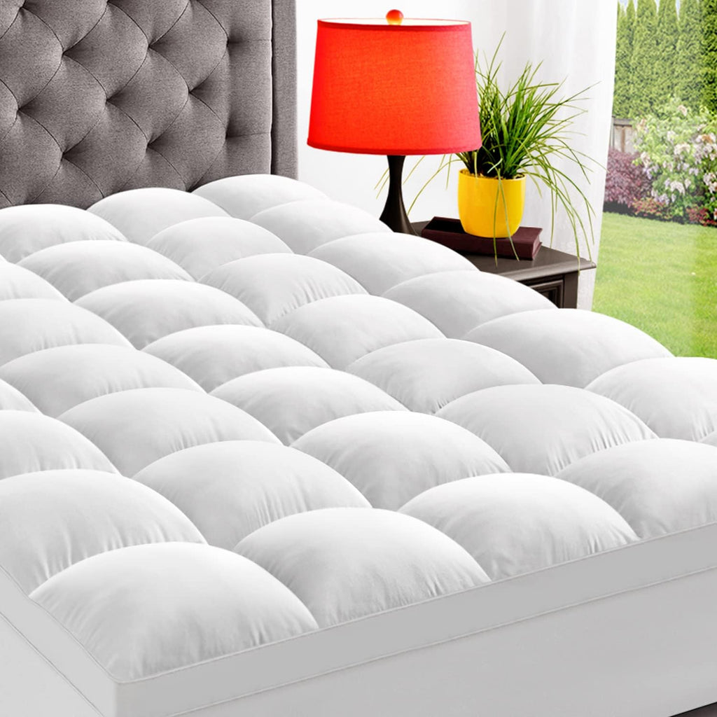 Plush Breathable Queen Mattress Topper Pad