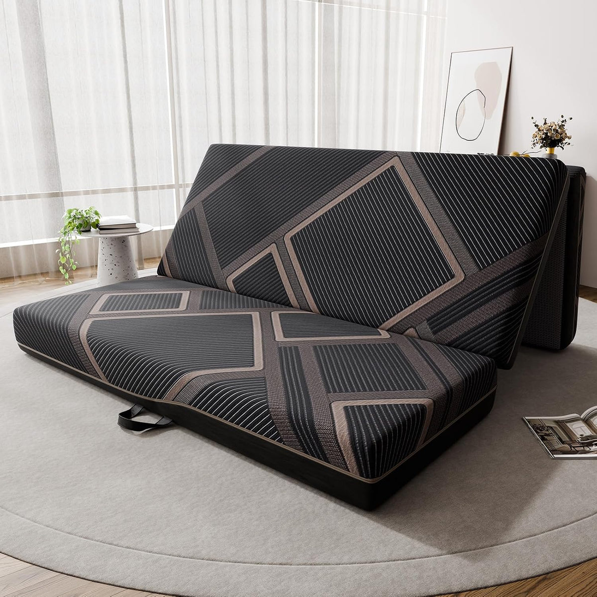 Tri‑Fold Memory Foam Queen Floor Mattress