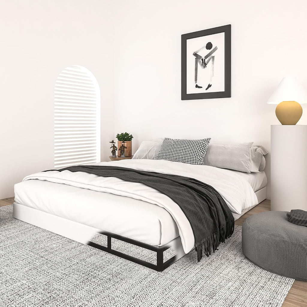 Low‑Profile Metal Queen Mattress Foundation Base