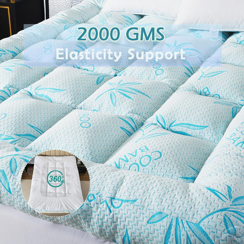 Bamboo Memory Foam Queen Mattress Topper