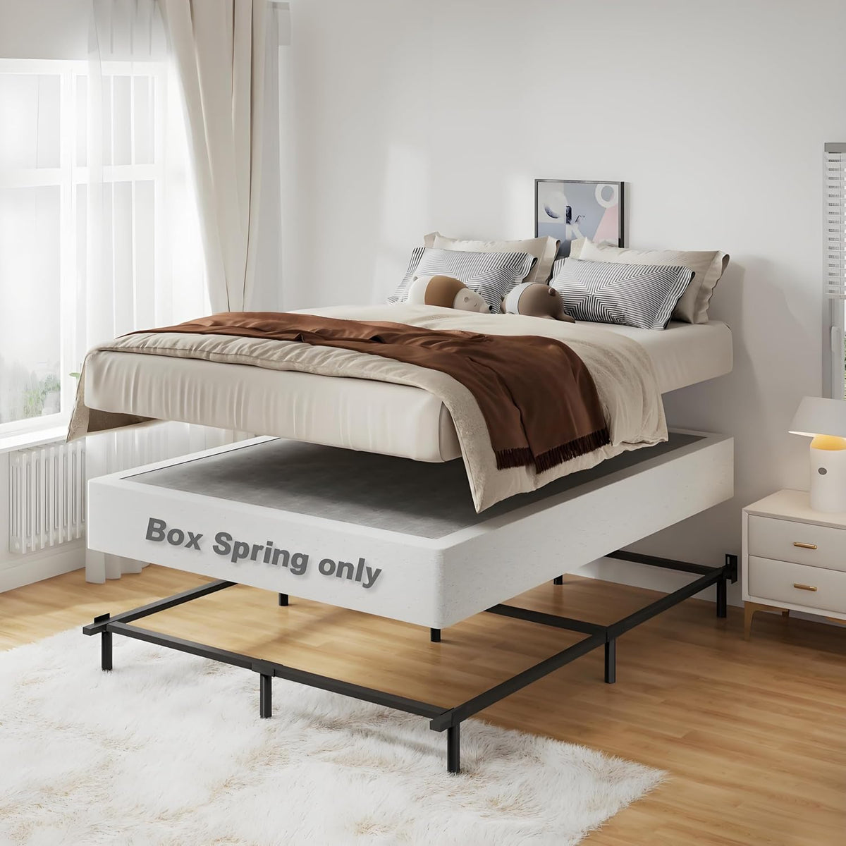 Heavy‑Duty Metal Full Mattress Foundation Base