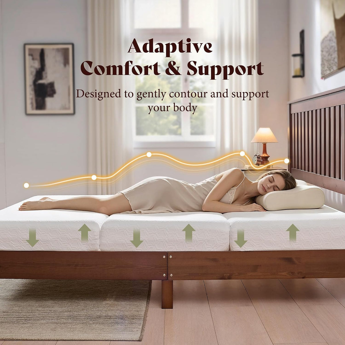 Tri‑Fold Memory Foam Queen Floor Mattress