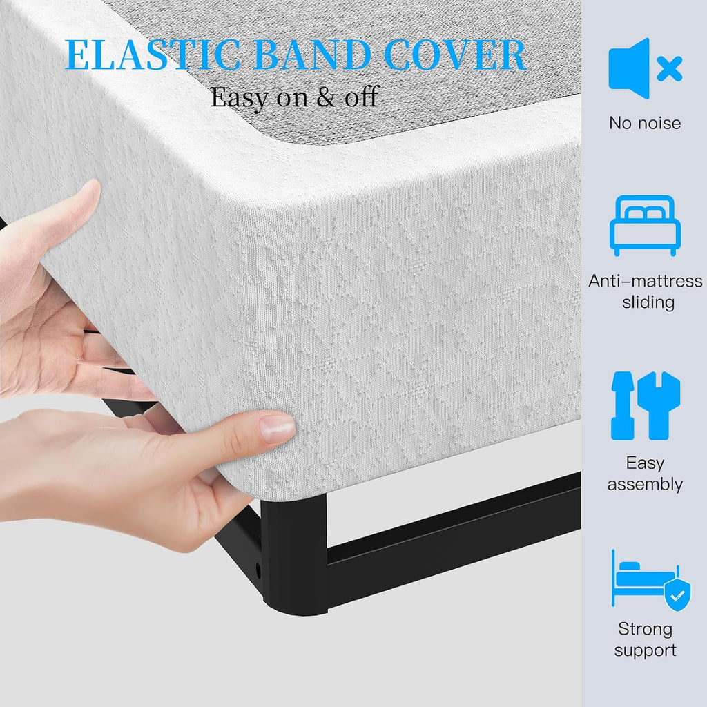 Heavy‑Duty Metal Queen Mattress Foundation