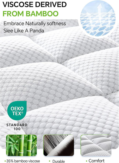 Bamboo Soft Memory Foam Queen Topper