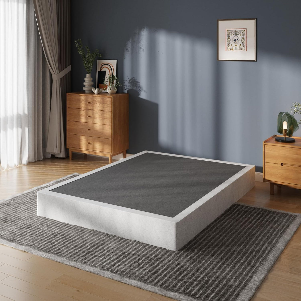 Heavy‑Duty Metal Queen Mattress Foundation Base