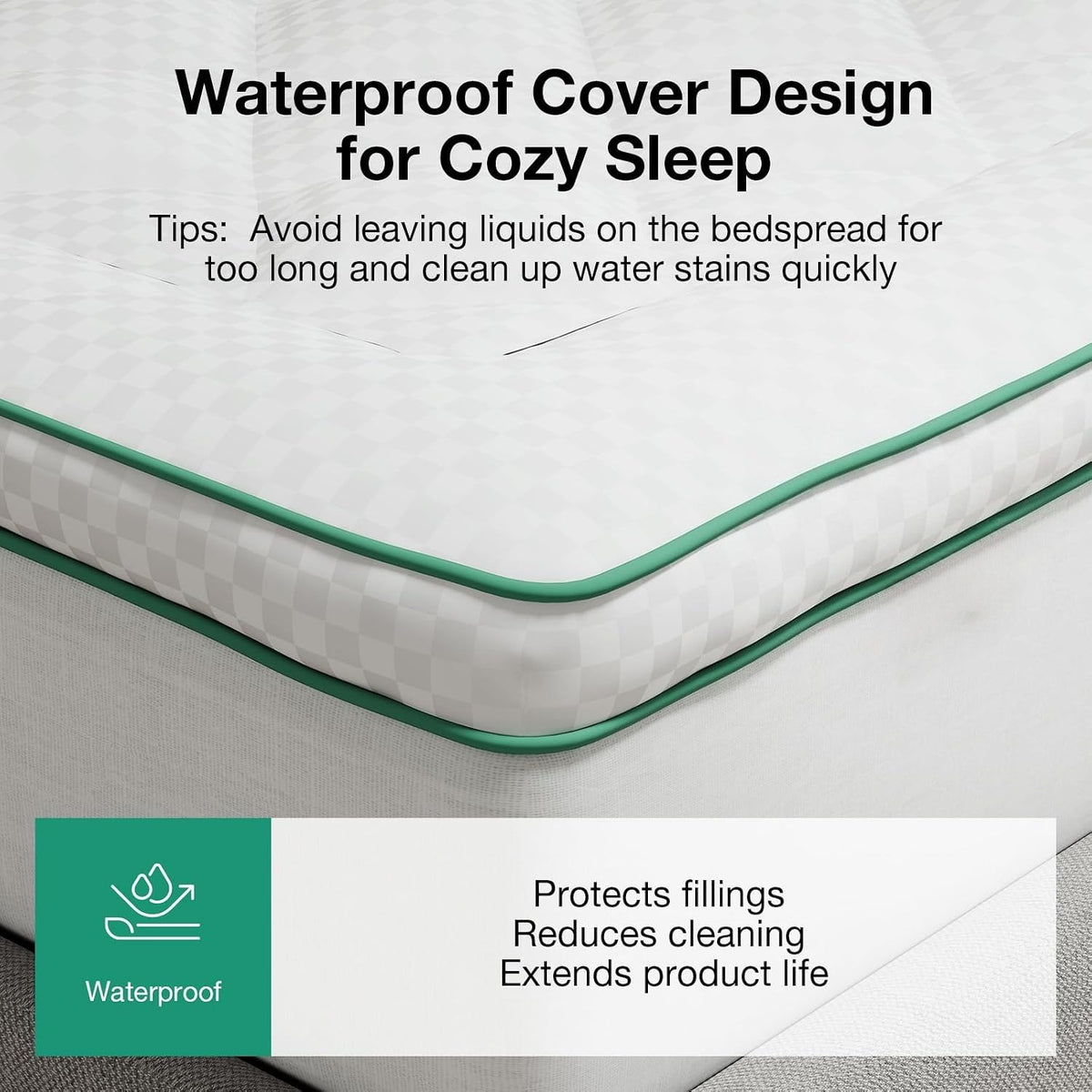 Fluffy Breathable Queen Mattress Topper