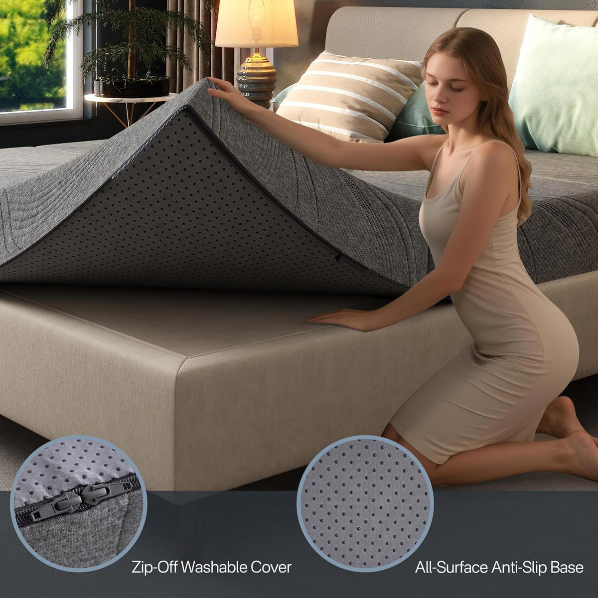 Tri‑Fold Memory Foam Full Floor Mattress