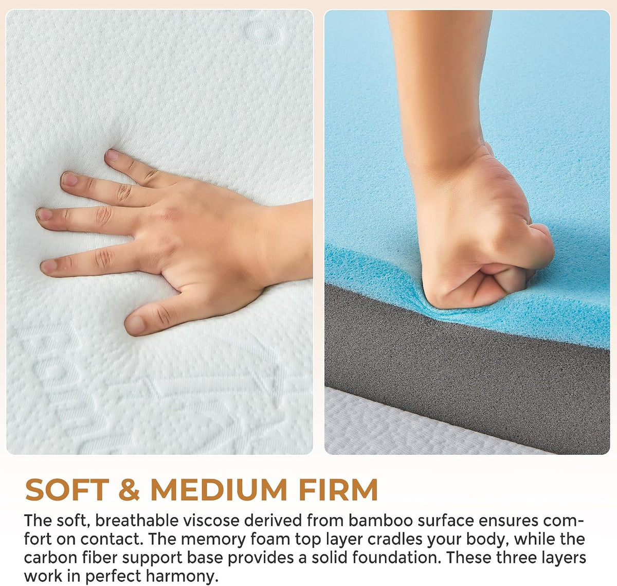 Tri‑Fold Memory Foam Twin Floor Mattress