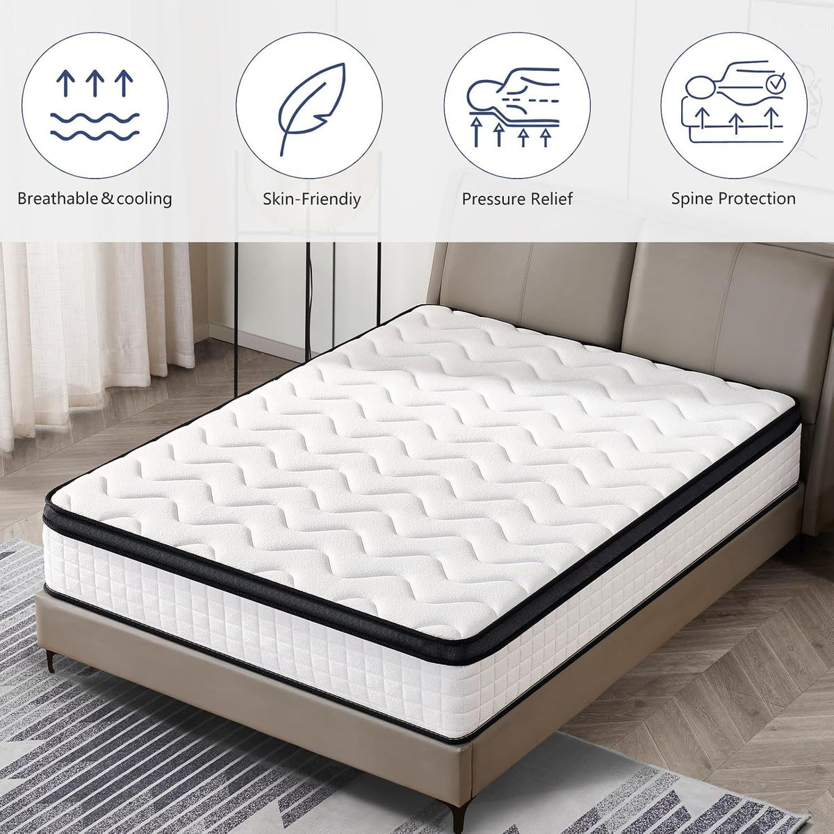 Hybrid Memory Foam King Size Mattress