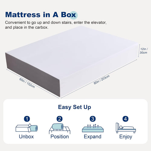 Breathable Plush Memory Foam Queen Mattress