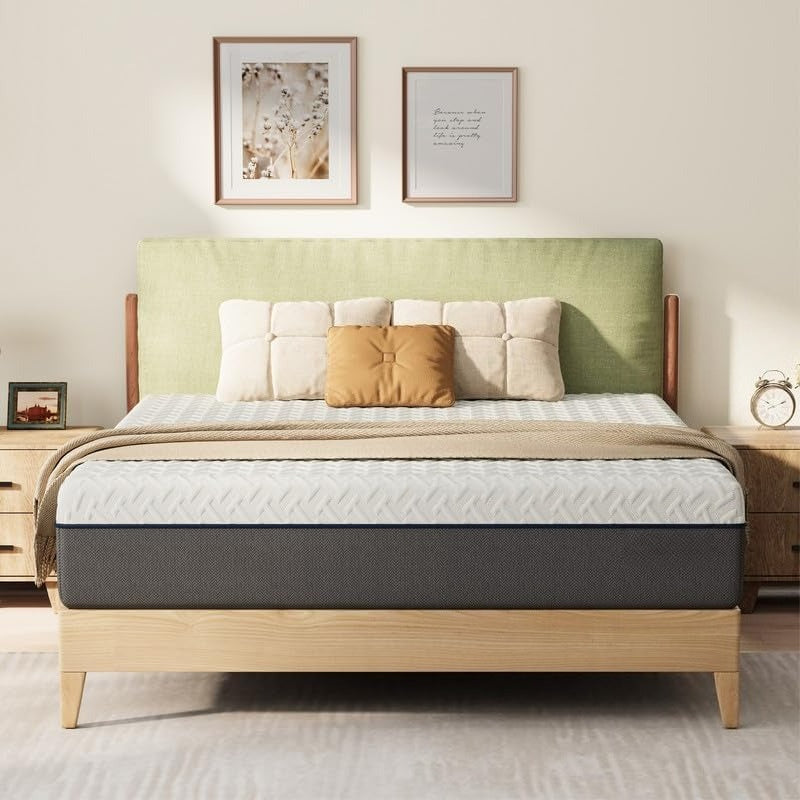 Green‑Tea Memory Foam Queen Mattress