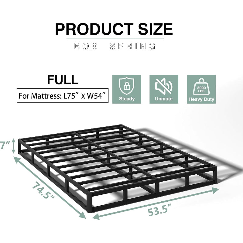 Heavy‑Duty Metal Full Mattress Foundation Base